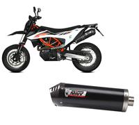 Exhaust terminal MIVV OVAL Nero+WITH CARBON CAP for KTM 690 SMC R 2020 > 2024