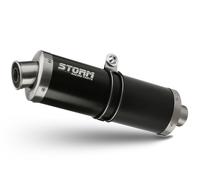 Exhaust terminal OVAL STORM Black Inox TRIUMPH Tiger 1200 GT/RALLY 2021 > 2023