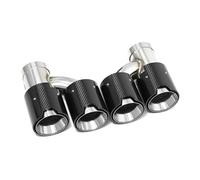 Exhaust Tip 1 Pair H Style Quad Exhaust Tips For BMW Series F87 M2 F80 M3 M4 Modified Muffler Tip Tailpipe Glossy Carbon FIber Tail Pipe(ID63MMOD101MM)