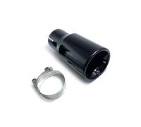Exhaust Tip 1 PC Car Universal Exhaust System Muffler Tip End Pipe Car Exhaust Tip Glossy Black Stainless Steel For Mazda Tail Throat(IN 48MM-OUT 89MM)