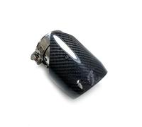 Exhaust Tip 1 Pcs Car Universal Length 160MM Rear Muffler Tip Carbon Fiber+Stainless Steel Nozzles Tailpipe(IN 70MM-OUT 89MM)