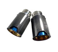 Exhaust Tip 1 Pcs Carbon Fiber Blue Exhaust Tips Car Exhaust Racing Car Exhaust(ID 57mm-OD 80mm)