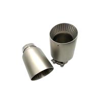Exhaust Tip 1 Pcs Universal Exhaust Tip Stainless Steel Car Exhaust Tip System Pipe For VW For GTI MK7 For Golf7 Nozzle 60MM 63mm Muffler Tip Tail Throat(IN 80MM-OUT 89MM)