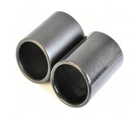 Exhaust Tip 1 Piece Car Universal Exhaust Pipe Matt And Glossy Carbon Fiber Cover Muffler Tip Case Housing Cover Tail Pipe(Straight Glossy 114)