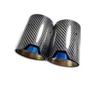 Exhaust Tip 1 Piece Carbon Fiber Blue Stainless Steel Car Exhaust Performance Exhaust Tips For BMW M2 F87 M3 F80 M4 F82 F83 Tail Throat(ID 70mm-OD 105mm)