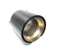 Exhaust Tip 1 Piece Carbon Fiber+Blue Stainless Steel Exhaust Tips(ID 70mm-OD 105mm)