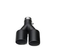 Exhaust Tip 1 Piece Double Car Muffler Exhaust Tip System Pipe Universal U Type For GTI MK7 For Golf7 Nozzle Matte Black Stainless Steel Tail Pipe(Left ID51MMOD101MM)