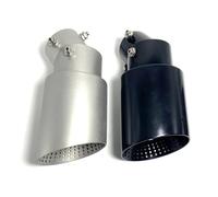 Exhaust Tip 1 Piece Muffler Tailpipe Exhaust Tip System Pipe Universal Exhaust Tip 89/101/114MM OUT Stainless Steel Tail Pipe(Matt Silver,48MM IN-89MM OUT)