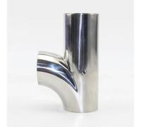 Exhaust Tip 19-89mm Pipe OD Butt Welding Y-Shaped Elbow 3 Way 304 Stainless Sanitary Fitting Spliter Tailpipe Pipe(45mm x 1.5mm)