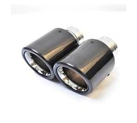 Exhaust Tip 1Pc Setrs Car Exhaust Tip Modification Stainless Steel Bevel Edge Muffler Pipe Full Glossy Fiber Carbon Tail Throat(In 54 Out 101 mm)