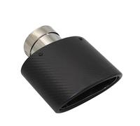 Exhaust Tip 1pc Universal Stainless Silver Oval 150mm Tilting Up And Down Matte Carbon Fiber Car Muffler Tip Exhaust Pipe Nozzle Decoration Tail Throat(54MM)