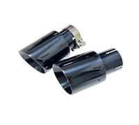 Exhaust Tip 1pcs 89mm 101mm 114mm Size Stainless Steel Exhaust Pipe Titanium Black Tail-throat Horn Outlet Large Diameter(60mm-89mm)