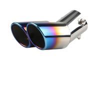 Exhaust Tip 1pcs Auto Muffler Tip Pipe Universal Car Exterior Muffler Car Exhaust Muffler Tip Round Stainless Steel Pipe Chrome Exhaust Tail Throat(Type C)