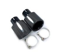 Exhaust Tip 1Pcs Car Exhaust Muffler Car Exhaust Pipe Modified 105 Mm 115 Mm 150mm Large Diameter Nozzle Bright Cawide Oval Carbon Tail Throat(IN 76MM-OUT 130MM)