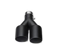 Exhaust Tip 1Pcs Double Matte Black Stainless Steel Car Muffler Exhaust Tip Universal Exhaust Tip Y Type For GTI MK7 For Golf 7 Nozzle Car Muffler Tip