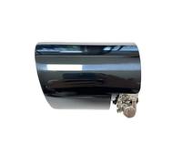 Exhaust Tip 1pcs Exhaust Nozzle Electroplated Black Stainless Steel Length 120mm Large Diameter 114mm Open Car Muffler Exhaust Tail Pipes(60mm-89mm)