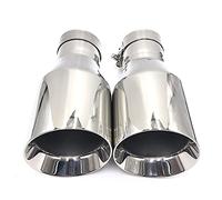 Exhaust Tip 1PCS Inlet (63mm) Outlet (89mm) Stainless Steel Universal Exhaust Tip/Muffler Pipe(60MM IN 101MM OUT)