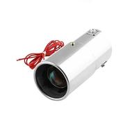 Exhaust Tip 1Pcs Universal Car LED Exhaust Muffler Tip Pipe Red Light Flaming Tail Muffler 30-63mm Stainless Steel Tail Throat(B)