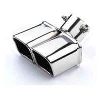 Exhaust Tip 1pcs Universal Dual Outlet Car Exhaust Tip Stainless Steel Exhaust Tips Muffler Tail Tailpipe Pipe(Stye M)