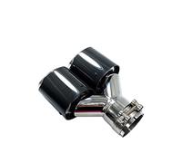 Exhaust Tip 1PCS Universal Glossy Carbon Fiber Exhaust Pipe Tail Quad Exhaust Muffler Tip Car Exhaust(76MM IN-101MM OUT)