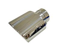 Exhaust Tip 1piece Exhaust Pipe Muffler Tailpipe Modification Export Personalized Oval Thick 80mm Wide 120mm Stainless Steel Silvery Tail Pipe(60mm-120mm)