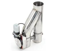 Exhaust Tip 2.0/2.5/3 Inch Stainless Steel Doubled Valve Pipe Muffler Cut Out Bypass Exhaust Trim Down Tube Remote Control YTR Tailpipe Pipe(3 inch(76mm))