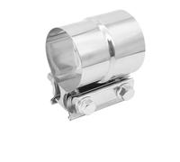 Exhaust Tip 2" 2.25" 2.5" 2.75" 3" Universal For Muffler Pipe 51 57 63 76mm Exhaust Butt Joint Band Clamp 304 Stainless Steel Sleeve Coupler(51x54MM)