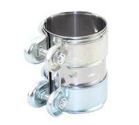 Exhaust Tip 2 inch 2.5 inch Exhaust Muffler Tube Pipe Connector Joiner Sleeve Clamp Adjustable Stainless Steel Kit DIY Tool Tailpipe Pipe(60mm)