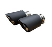 Exhaust Tip 2PCS.Automobile Exhaust Tip Carbon Fib Silencer Universal Nozzle Decorative Tail Pipes Caudal Throat Car Exhaust(54mm IN-76mm OUT)