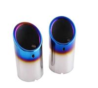 Exhaust Tip 2Pcs Car Exhaust Tip Muffler Pipe Cover For A4 B8 A6 C6 A3 A5 Q5 Q7 Q3 A1 For S For Line Stainless Steel Tail Throat(7cm)