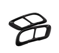 Exhaust Tip 2pcs For BMW X5 G05 X6 G06 X7 G07 2019 2020 2021 Car Muffler Exhaust Pipe Tail Cover Trim Exterior Aluminum High Gloss Black Exhaust Tailpipe