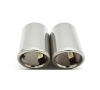 Exhaust Tip 2pcs For VW For Polo For Bora For Golf 6 For Golf 7 Mk6 Mk7 For Jetta For Scirocco 1.4T Car Exhaust Tip Muffler Pipe Cover Tail Throat(Silver)