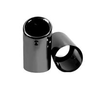 Exhaust Tip 2Pcs/Set For A1 A3 A4 A5 A4L Q5 Q7 TT 2009-2015 Chrome Plating Stainless Steel Car Exhaust Muffler Tip Pipes Covers Tail Throat(Black-9.5cm)