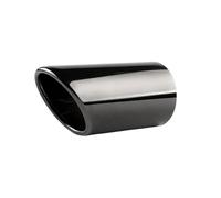 Exhaust Tip 2Pcs/Set For VW For PASSAT For Tiguan For GOLF 7 Chrome Plating Stainless Steel Car Exhaust Muffler Tip Pipes Covers Exhaust Tailpipe(Color:Black-7cm)