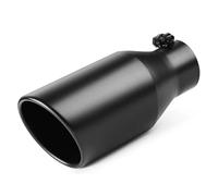 Exhaust Tip 3 Inch/7.62cm Inlet, 3" 5"/12.7cm Outlet 12"/3048cm Long Finish Muffler for Truck Tailpipe Exhaust Tip(Black)