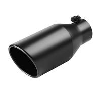 Exhaust Tip 3 Inch/7.62cm Inlet, 3" 5"/12.7cm Outlet 12"/3048cm Long Finish Muffler for Truck Tailpipe Exhaust Tip(Black)