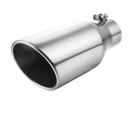 Exhaust Tip 3 Inch/7.62cm Inlet, 3" 5"/12.7cm Outlet 12"/3048cm Long Finish Muffler for Truck Tailpipe Exhaust Tip(Silver)