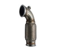 Exhaust Tip 3"inch V-Band Downpipe Low Profile 90 Degree With Flex Bellow Pipe Stainless Tail Pipe