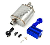 Exhaust Tip 51mm"/60mm"/ 63mm"/76mm'' /70mm Exhaust Muffler With Dump Valve Stainless Steel Electric Cutout Remote Control Set Exhaust Tips(51MM Right With Pump)