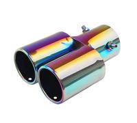 Exhaust Tip Adjustable Dual Exhaust Tip Universal Car Tailpipe For Modification Decoration Car Accessories Stainless Steel Tail Pipe(Multicolor Straight)