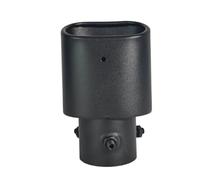 Exhaust Tip Black Square Ooutlet Nozzle Stainless Steel Bolt-On Exhaust Pipe Straight Tail Throat Car Accessory Tailpipe Pipe