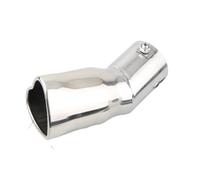 Exhaust Tip Car Accessories Design Heart Shape Style Exhaust Tips Stainless Steel Rear Exhaust Tips Muffler Tail Pipe 2.5 Inch Tail Throat(A silver bent)