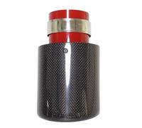 Exhaust Tip Car Carbon Fibre Glossy Exhaust System Muffler Pipe Tip Red Stainless Mufflers Decorations(48MM IN 101MM OUT)