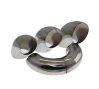 Exhaust Tip Car Exhaust Pipe Muffler Welded Pipe Multiple Sizes Universal 90 Degree Stainless Steel Elbow Sanitary Welding Pipe Fitting(38 mm)