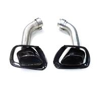 Exhaust Tip Car Exhaust Tip Pipe Stainless Steel Muffler Tailpipe For BMW X5 E70 V8 2007 2008 2009 2010 Car End Pipes(Black)