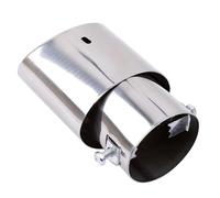 Exhaust Tip,Car Rear Tail Throat Muffler Single, Universal Car Rear Round Exhaust Pipe Tail Muffler Tip Chrome Stainless Steel Automobile Muffler Tip Replacement Car Accessories(Straight)