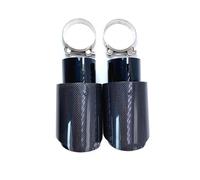 Exhaust Tip Car Universal For Any Car Modiflcation Stainless Steel Single Exhaust Pipe Full Carbon Glossy Black Cover Muffler Tip Tail Throat(ID 63mm-OD 114mm)