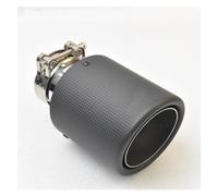 Exhaust Tip Car Universal Modiflcationsingle Exhaust Pipe Full Carbon Matt Black Cover Muffler Tip Stainless Steel Tail Throat(54-101mm)