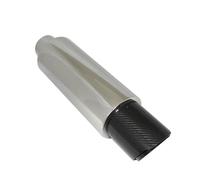 Exhaust Tip Car Universal Stainless Exhaust Systems Racing Muffler Sound Bomb 63MM 76MM Carbon Fiber Exhaust Pipe Mufflers Tail Tail Throat(Silver 63MM)