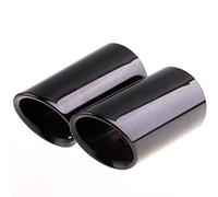 Exhaust Tip Chrome Plating Stainless Steel Car Exhaust Muffler Tip Pipes Covers Fit Use For Audi A1 A3 A4 TT 2009-2015 Car Exhaust(Black)